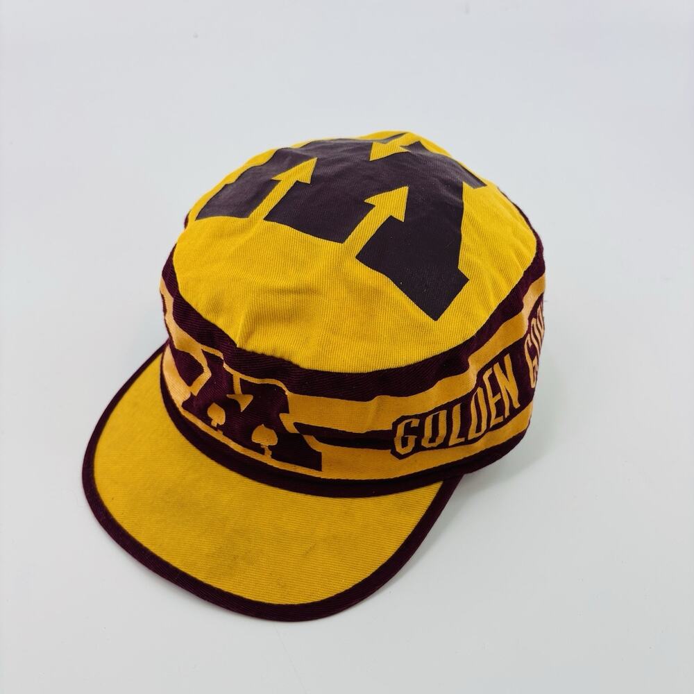 VTG 80s Minnesota Golden Gophers Genuine Crowd Cap Hat ~ Painters Style Cadet